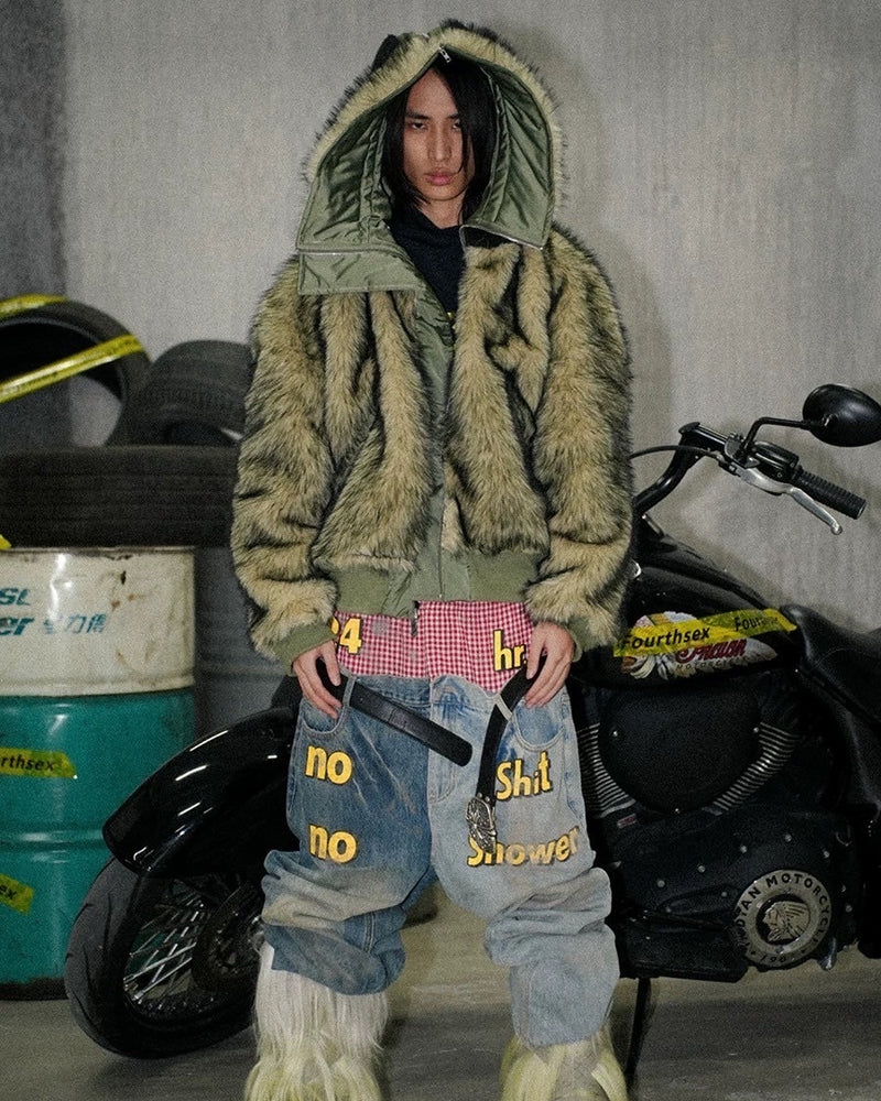 【Fourth3ex】Rivet Fox Double-Sided Nylon Hood / 【フォースセックス】リベットエコファーナイロンブルゾン