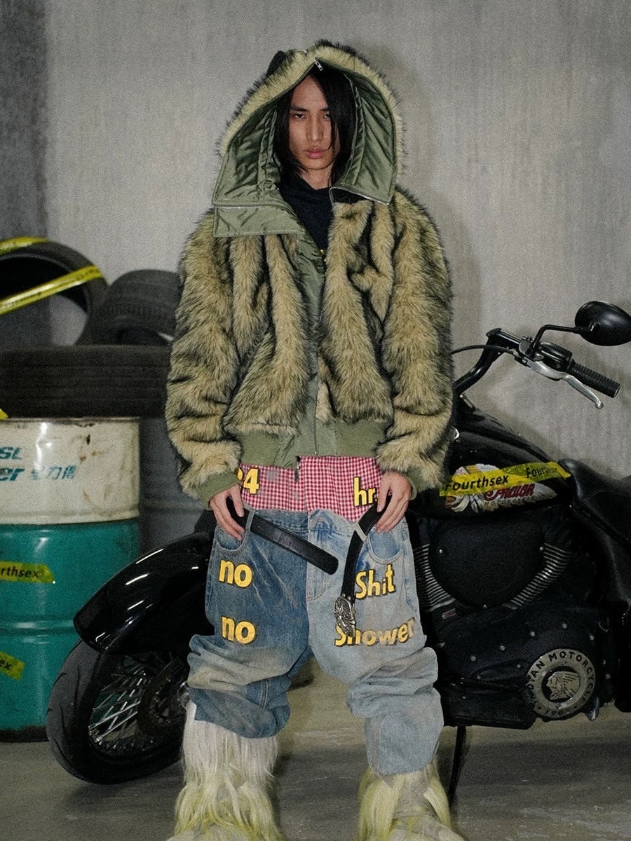 【Fourth3ex】Rivet Fox Double-Sided Nylon Hood / 【フォースセックス】リベットエコファーナイロンブルゾン