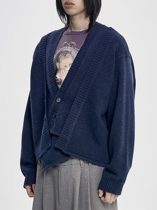 【AJOBYAJO】Double Layered Cardigan / 【アジョバイアジョ】ダブルレイヤードカーディガン