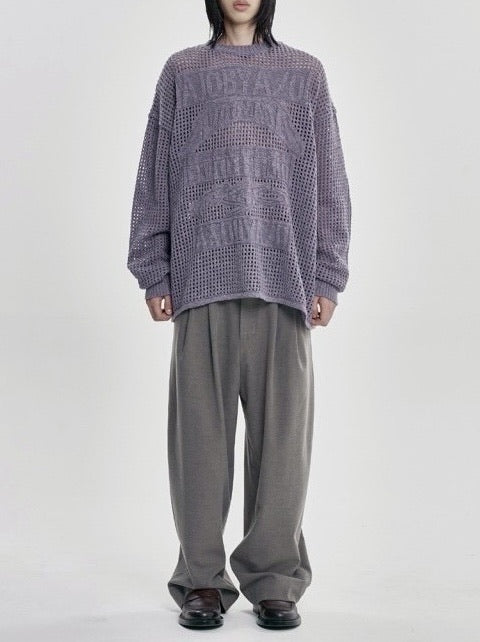 【AJOBYAJO】Total Logo Drop Needle Sweater / 【アジョバイアジョ】トータルロゴドロップニードル長袖セーター