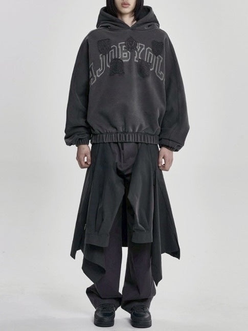 【AJOBYAJO】University Wappen Batwing Hoodie / 【アジョバイアジョ】ユニバーシティワッペンバットウィングプルオーバーパーカー