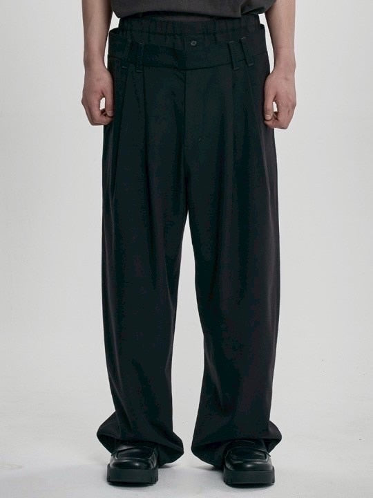 【AJOBYAJO】Double Layered Pants / 【アジョバイアジョ】ダブルレイヤードスラックスパンツ