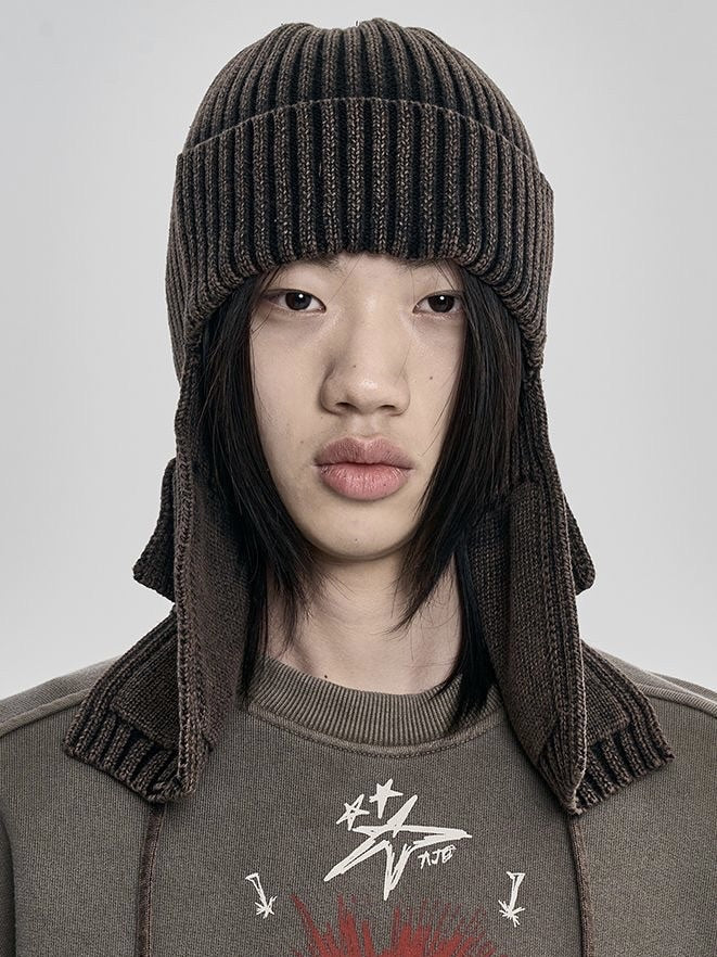 【AJOBYAJO】Washed Knit Trooper Hat / 【アジョバイアジョ】ウォッシュドニットトゥルーバーニット帽
