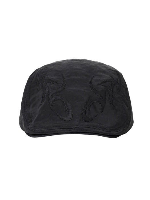 【AJOBYAJO】Tribal Logo Nylon Flat Cap / 【アジョバイアジョ】トライバルロゴナイロンハンチング帽