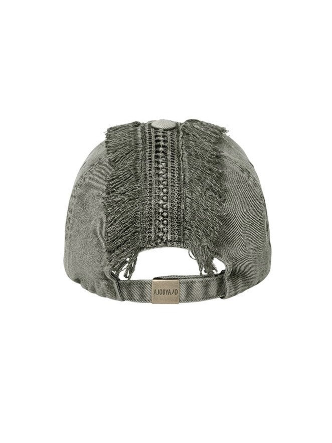 【AJOBYAJO】Lace Trimming Washed Cap / 【アジョバイアジョ】レーストリミングウォッシュドキャップ