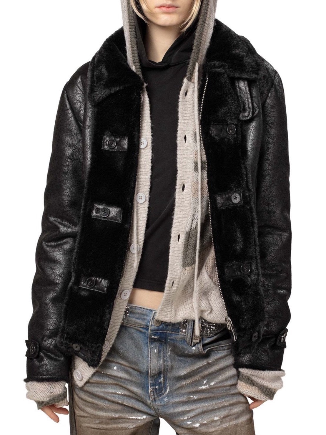 【RACER WORLDWIDE】Faux Leather Jacket【レーサーワールドワイド】コーティングファージャケット