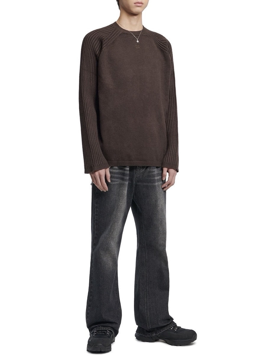 【NOMANUAL】DOUBLE ECHO WOOL KNIT