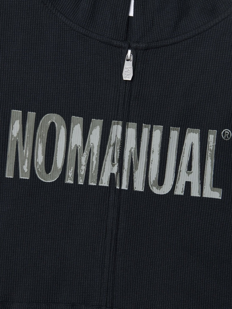 【NOMANUAL】NM WAFFLE HOODED ZIP-UP