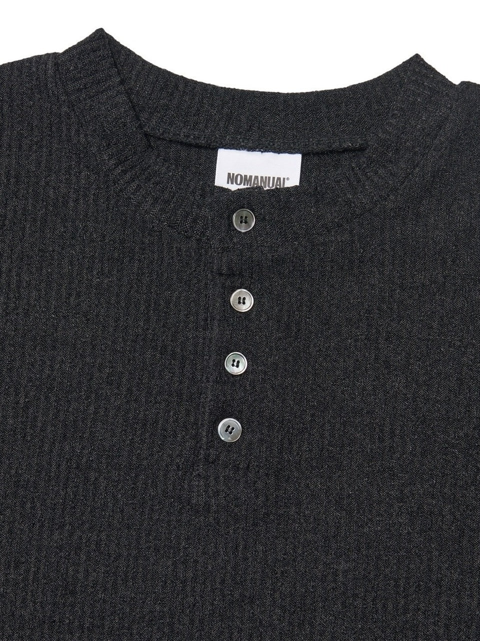 【NOMANUAL】HENLEY NECK KNIT LONG SLEEVE