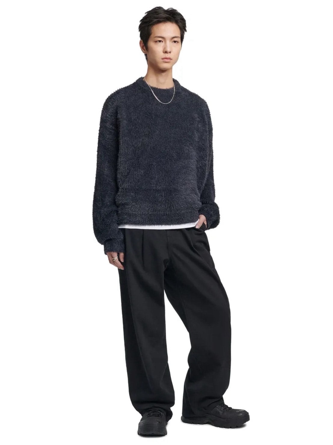 【NOMANUAL】FUZZ HAIRY KNIT