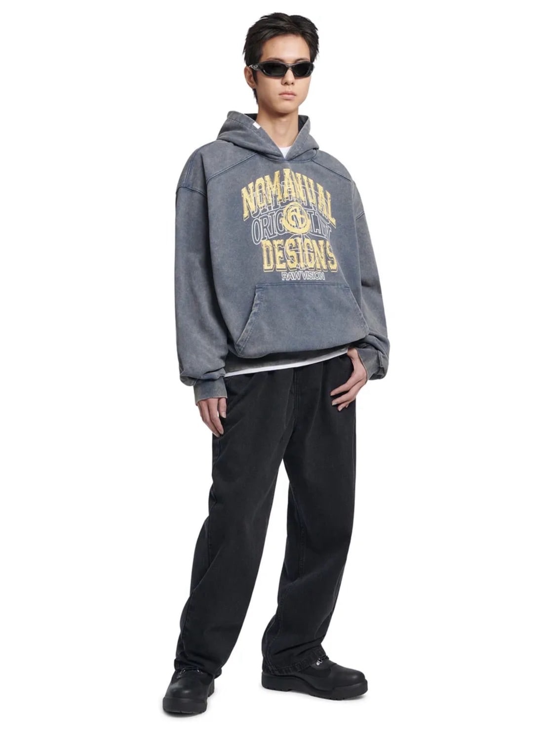 【NOMANUAL】LAYERED ARCH GRAPHIC HOODIE