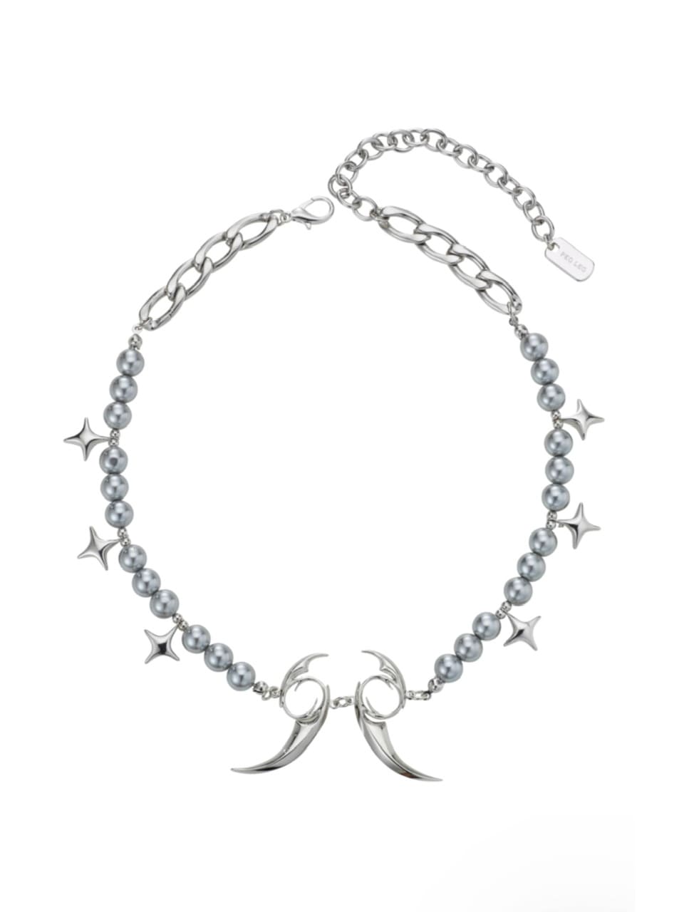 【PEG LEG】little Emblem rattle star pearl necklace