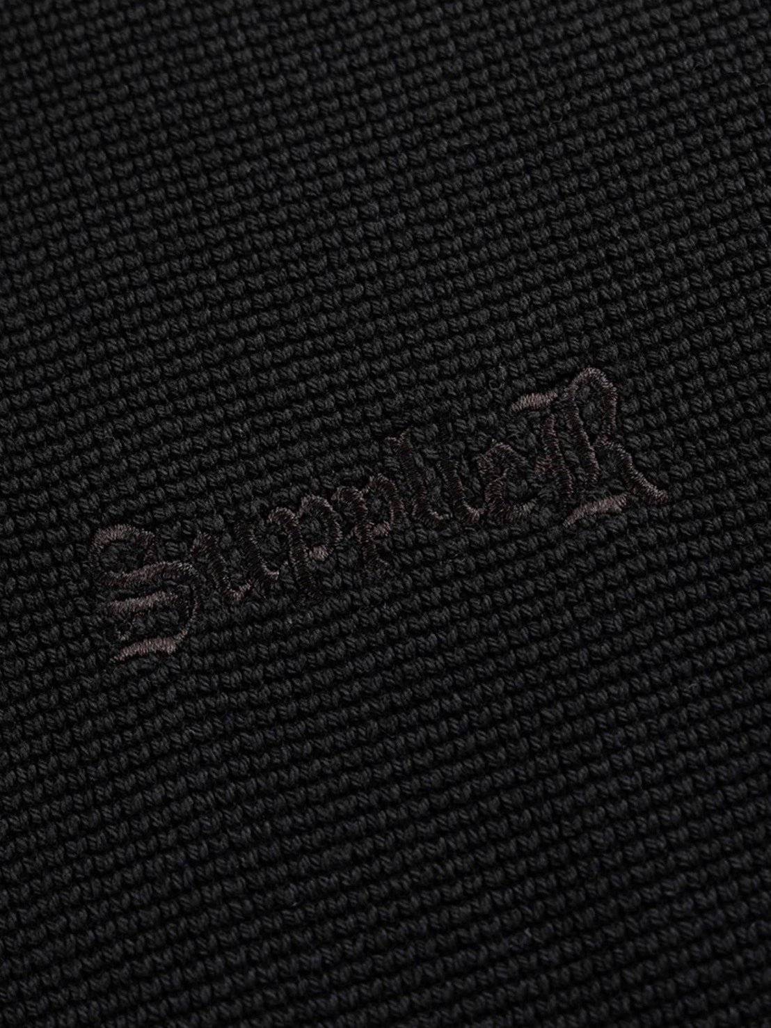 【SUPPLIER】Cross Leather Patch Thermal Zip Hoodie / 【サプライヤー】クロスレザーパッチサーマルジップアップパーカー