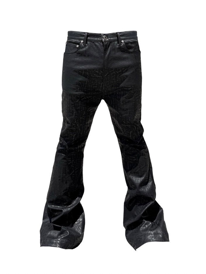 【BEBOF】Leather like flare pants / 【ビーボフ】レザーライクフレアパンツ