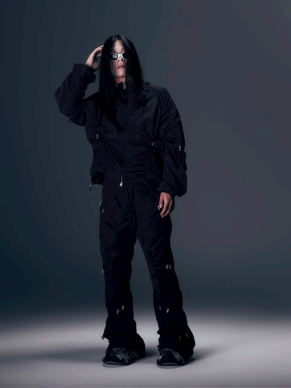 【DIG YOUR OWN GRAVE】SYN-EDGE BLOUSON /【ディグユアオウングレイブ】アシンメトリーテックブルゾン