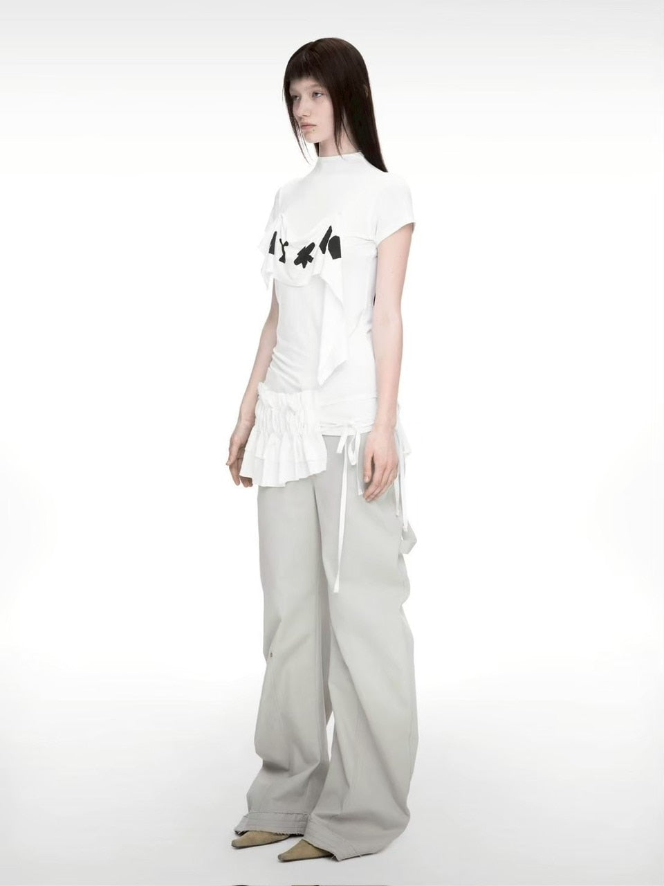 【NACHE】2-WAY PRINTED SLIM T-SHIRT