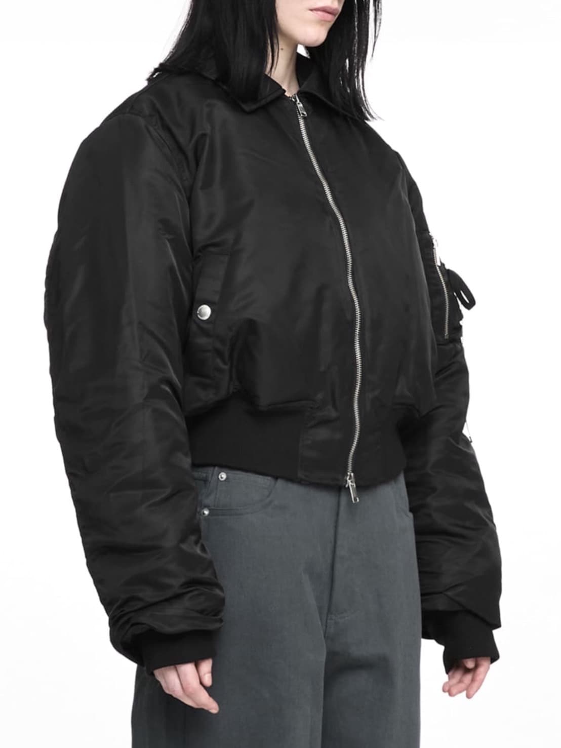 【NACHE】CROPPED BOMBER JACKET (UNISEX)