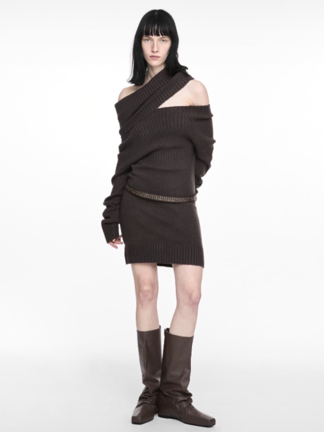 【NACHE】2-WAY SHAWL KNIT