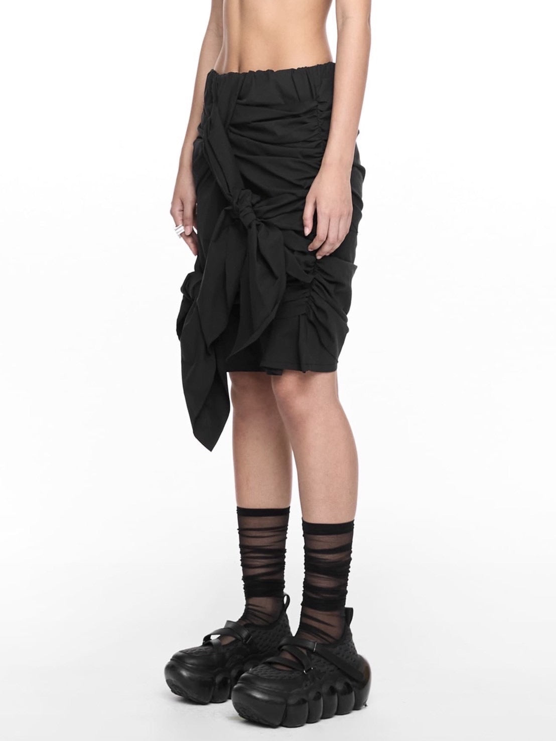 【NACHE】TWIST TIE MIDI SKIRT