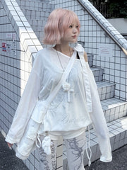 受注制【nmtc +】vintage cross long sleeve / 【エヌエムティーシープラス】ビンテージクロスデザイン長袖Tシャツ