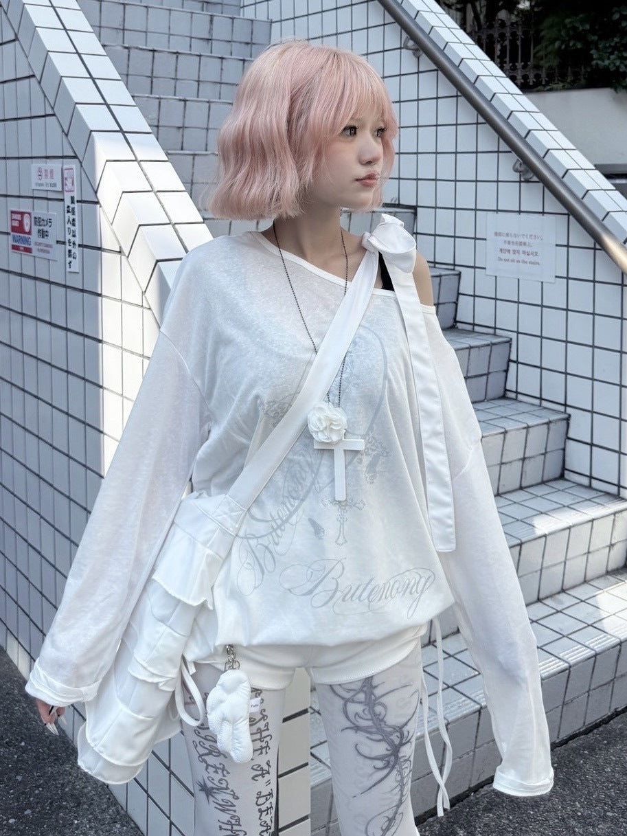 受注制【nmtc +】vintage cross long sleeve / 【エヌエムティーシープラス】ビンテージクロスデザイン長袖Tシャツ