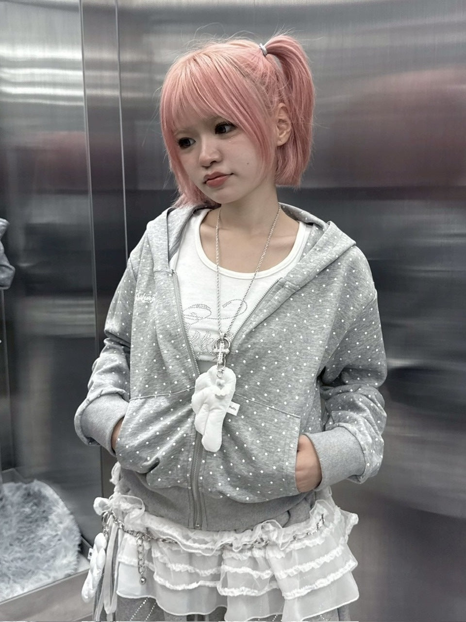 受注制【nmtc+】dot zip up hoodie (2color) – PRESSING WEB SHOP