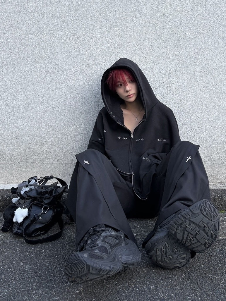 【LUV CODE】cross wide pants