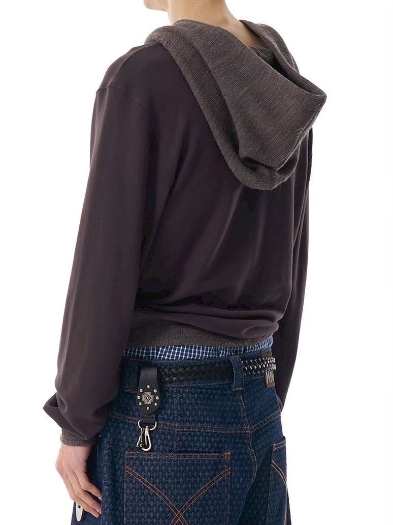 【AAKAM】Cross Studded Leather Keyring