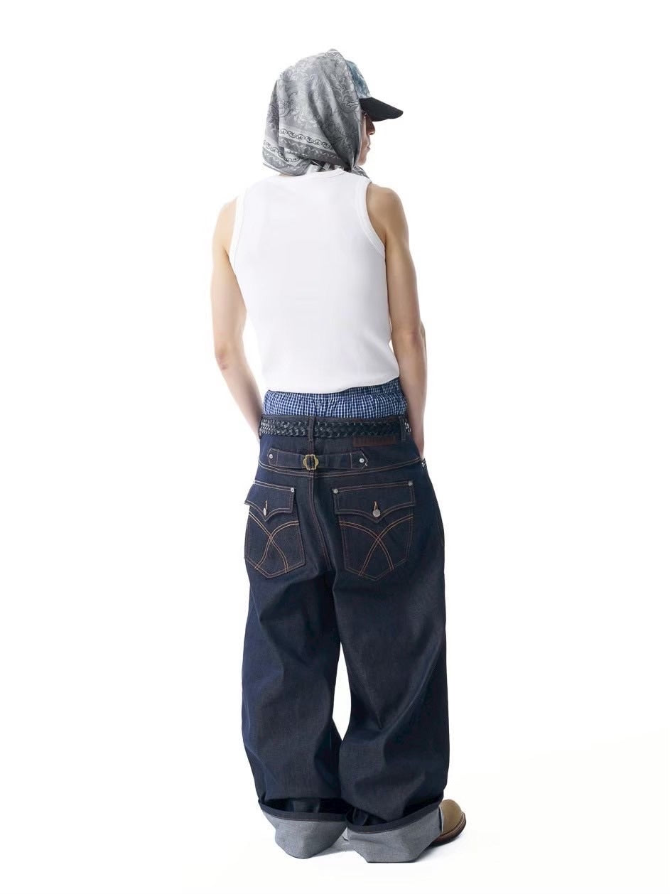 【AAKAM】X-Cross Printed Scarf