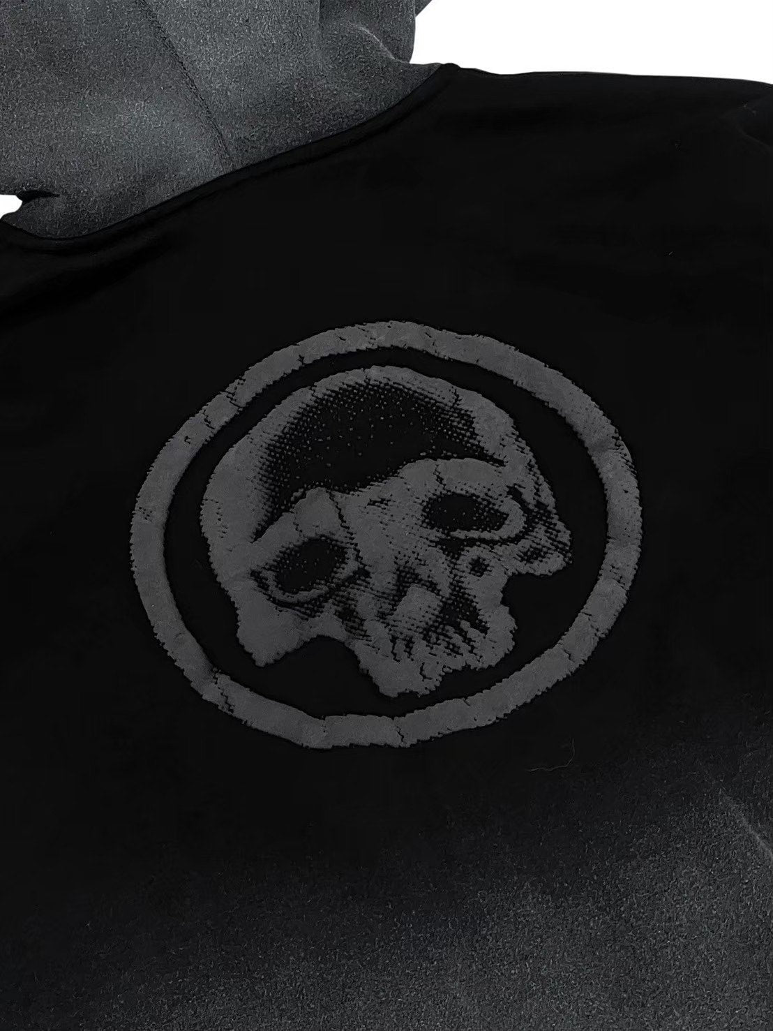 【haveyoudiedbefore?】DS Padded Bomber Zip Hoodie / 【ハブユーダイドビフォー】スカルグラフィックポケットジップパーカー