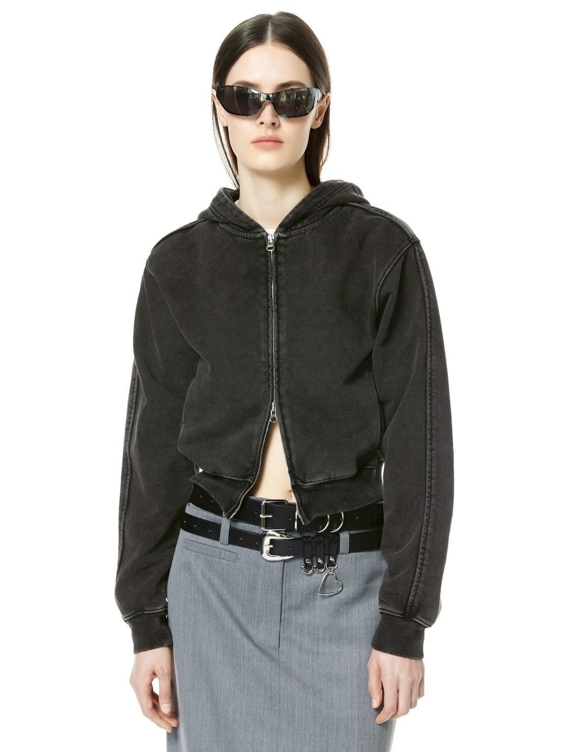 【LCDC】SNOW WASHED ZIP-FRONT HOODIE / 【エルシーディーシー・ティーエム】スノーウォッシュジップフロントパーカー