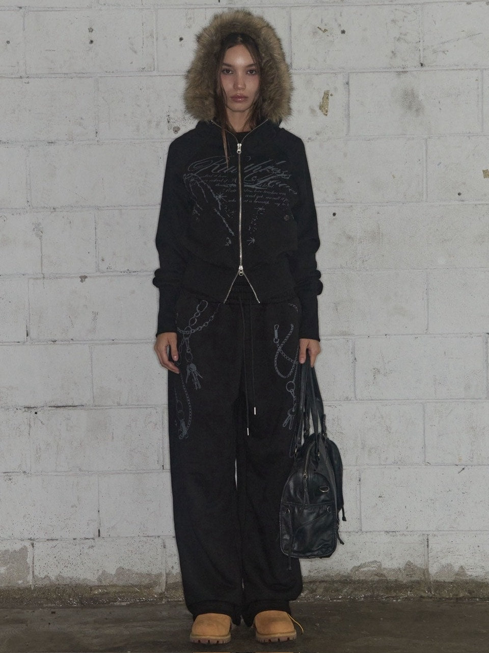 【FANCY CLUB】RUTHLESS FUR HOODED ZIP-UP / 【ファンシークラブ】ルースレスファージップアップパーカー