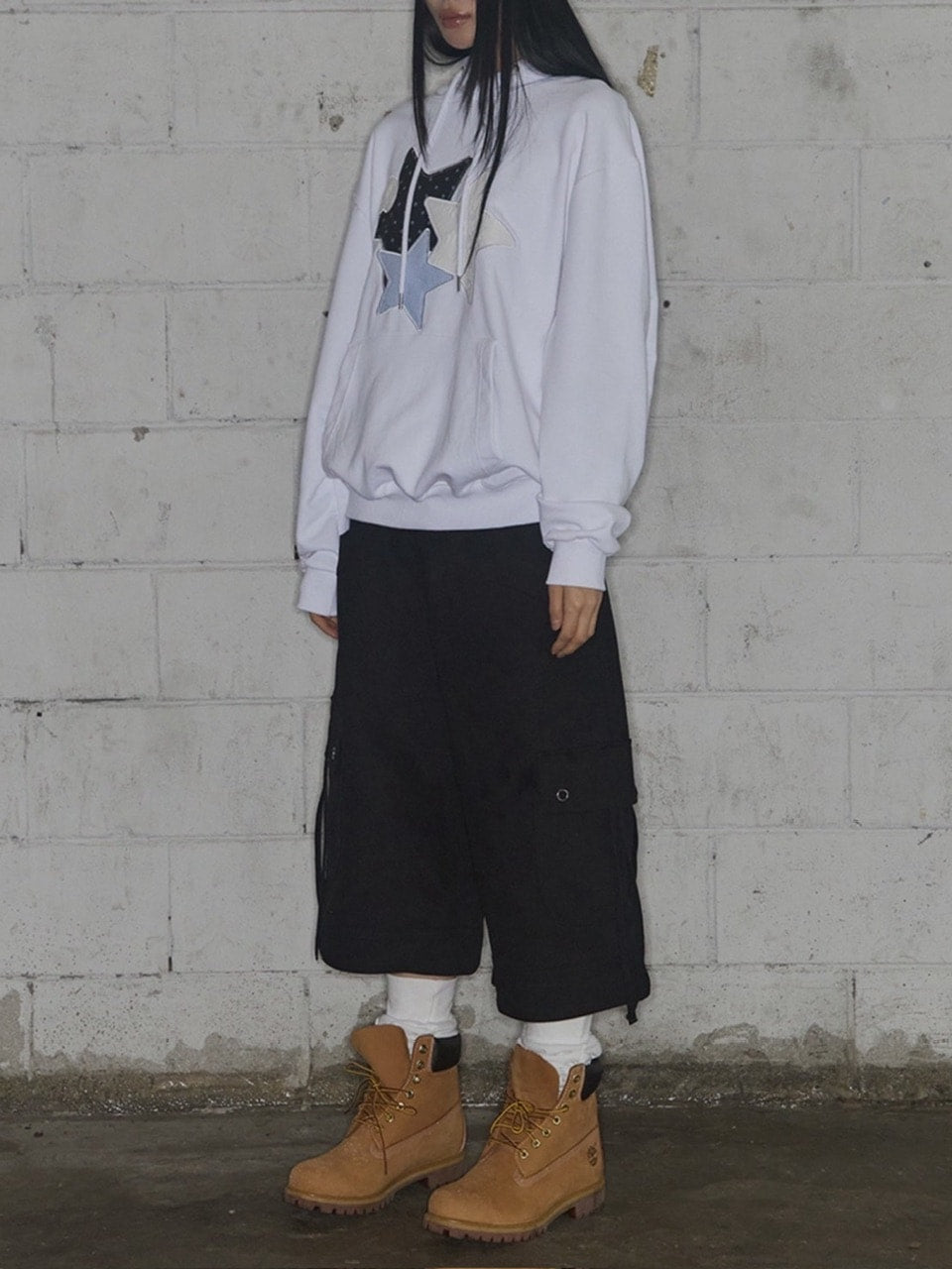 【FANCY CLUB】MIX STAR ANGEL PATCH HOODIE / 【ファンシークラブ】ミックススターエンジェルパッチパーカー