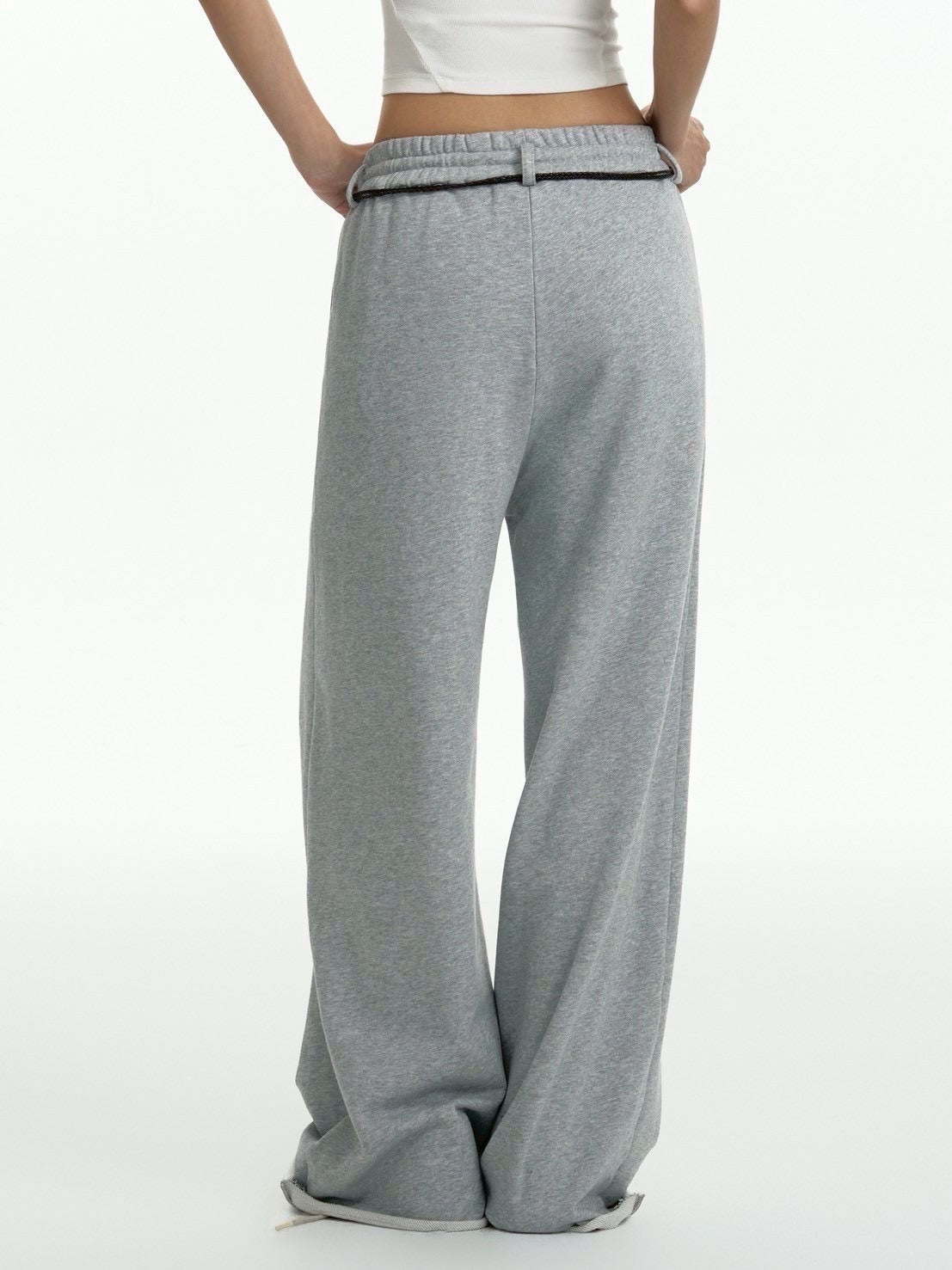 【TGNS】Drawstring Sweatpants With Raw Edges / 【ツーガンズ】ベルトストリングスウェットパンツ