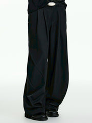 【TGNS】Pleated Drape Trousers / 【ツーガンズ】プリーツドレープシンプルスラックス