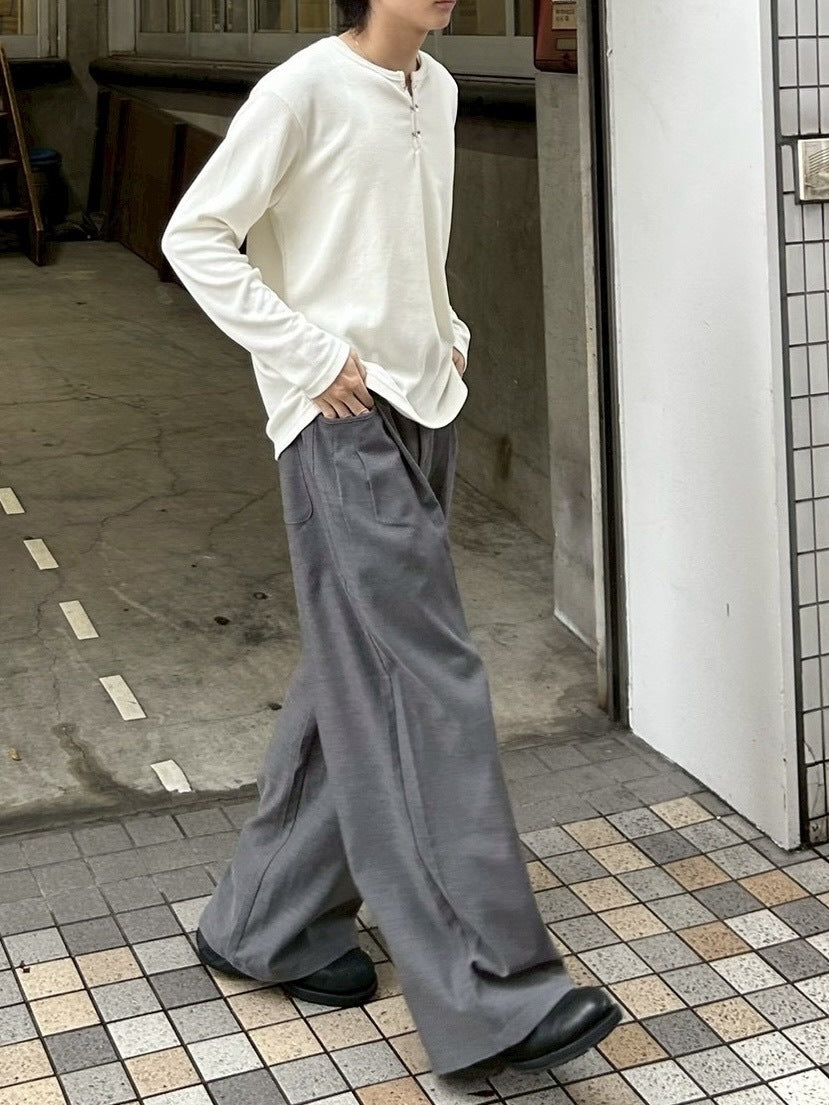 受注制【Chikashitsu +】front hook long sleeve knit / 【チカシツプラス】フロントフック長袖ニット (4color)