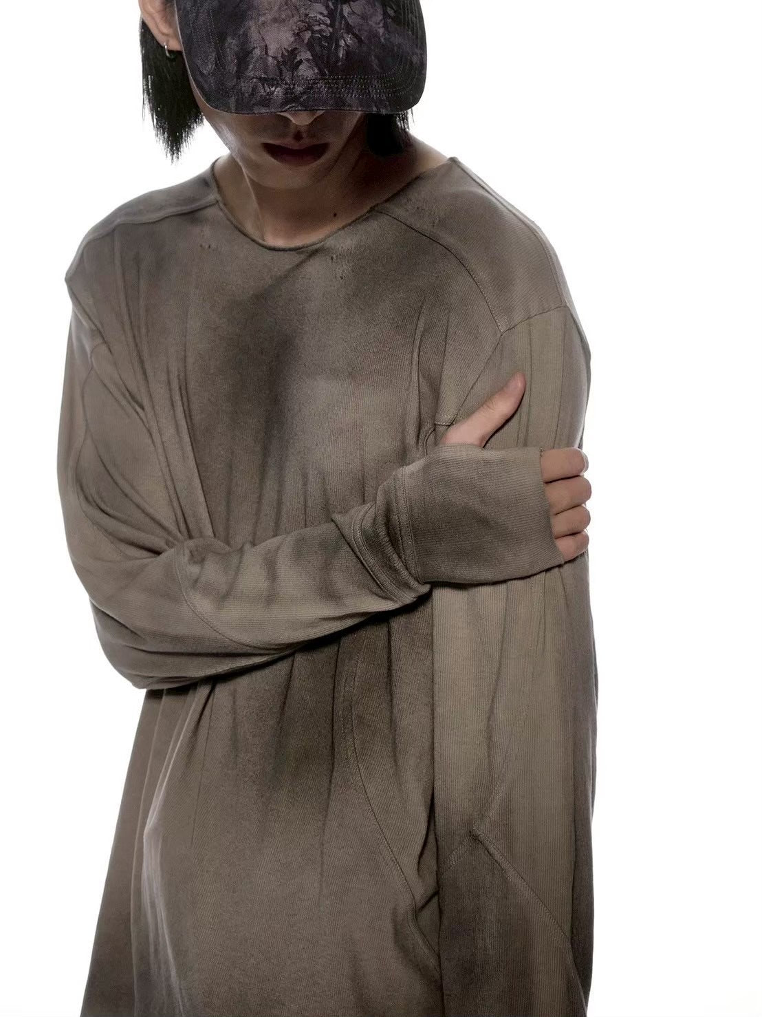 【d5ove】Basic Washed Long-sleeved Tee / 【ダヴ】スモークウォッシュド長袖Ｔシャツ