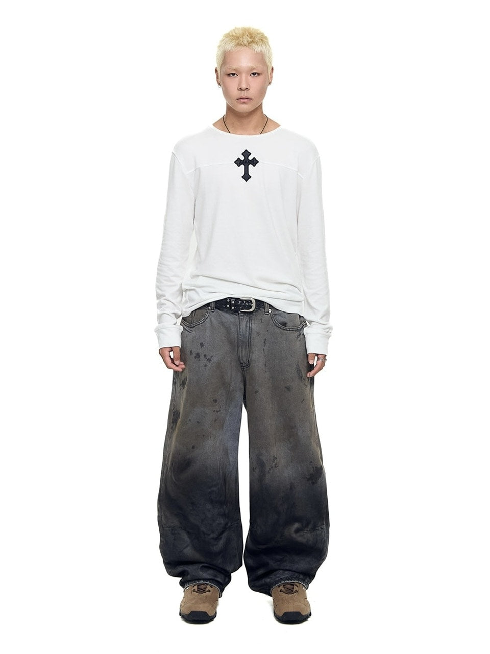 12/21再入荷【AAKAM】Dirty Gradation Denim Pants