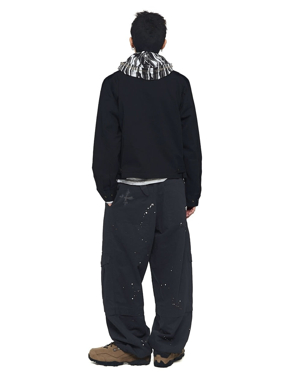 【AAKAM】Incision Studded Cotton Jacket