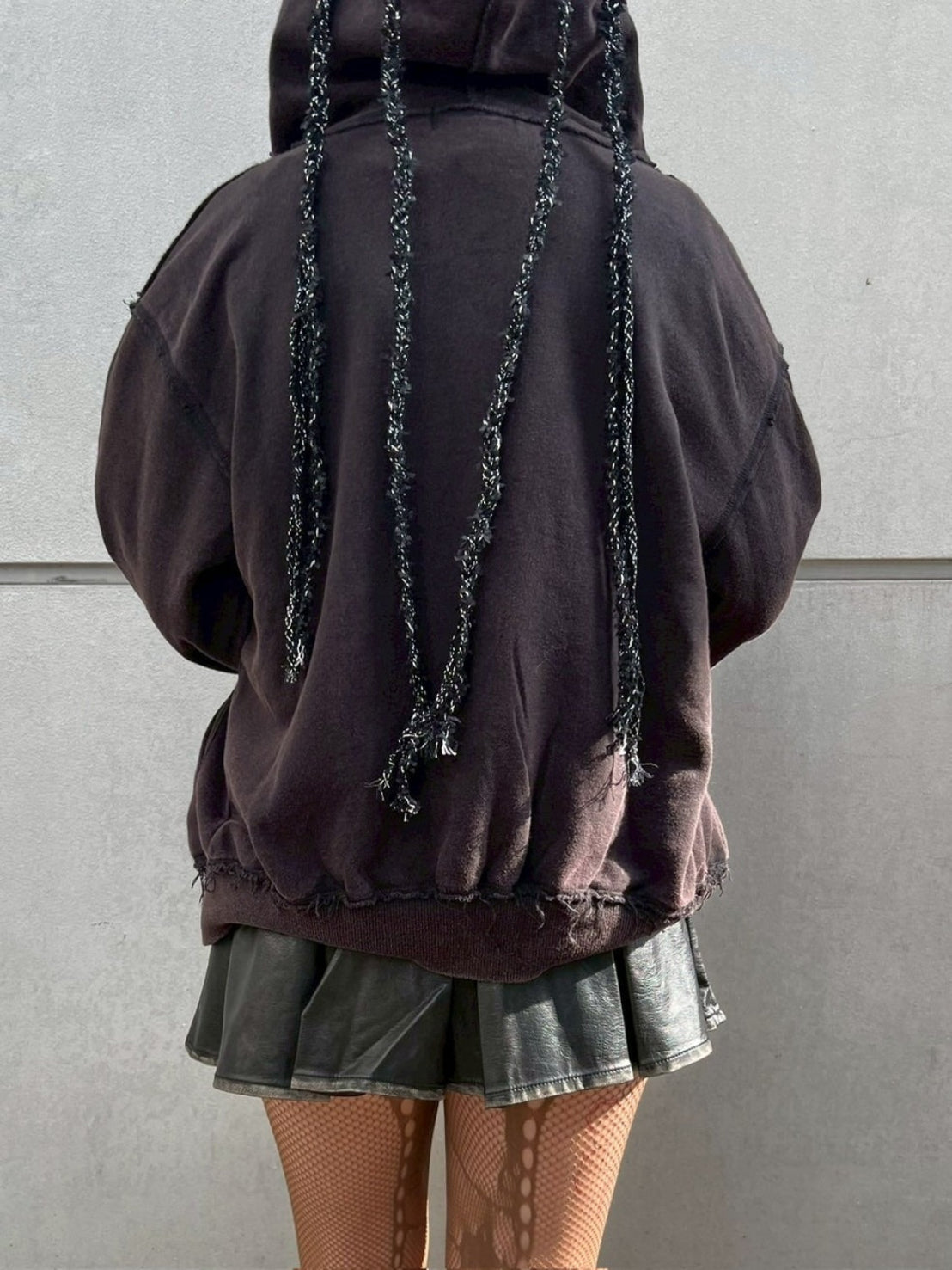 【Never mind the XU】belt pleats leather skirt / 【ネバーマインドザエックスユー】ベルト付きプリーツレザーミニスカート (2color)