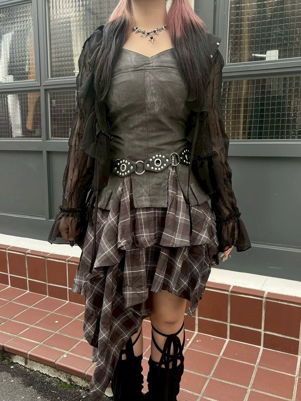 【Never mind the XU】layered one-piece / 【ネバーマインドザエックスユー】レイヤードワンピース