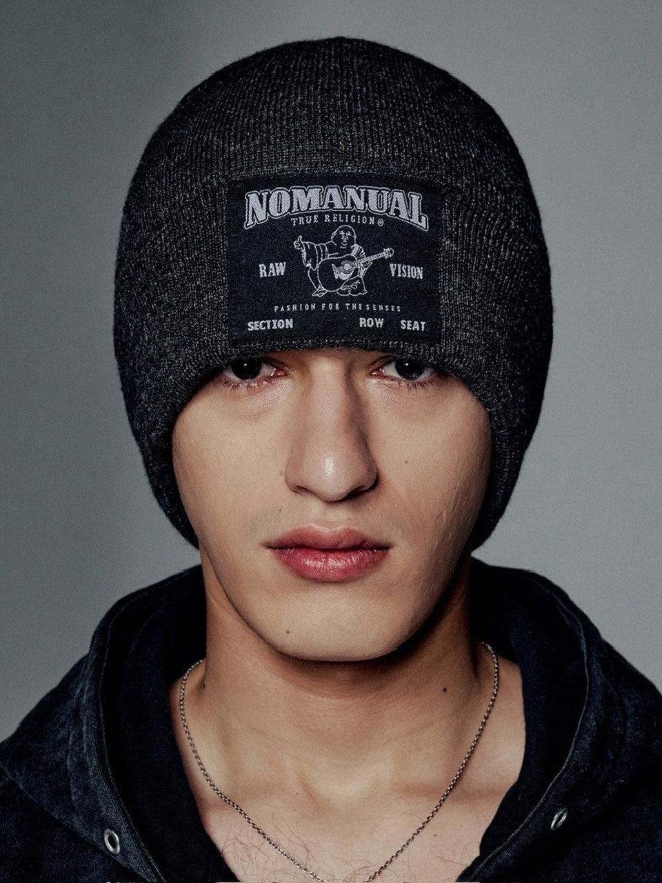 【NOMANUAL】NO RELIGION LOGO PATCH BEANIE