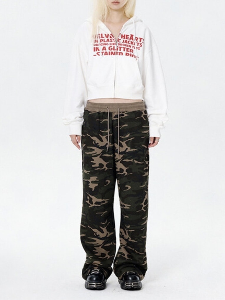 【runningHIGH】[RENEWAL] LETTERING CROP ZIP UP HOODIE / 【ランニングハイ】レタリングクロップジップアップパーカー