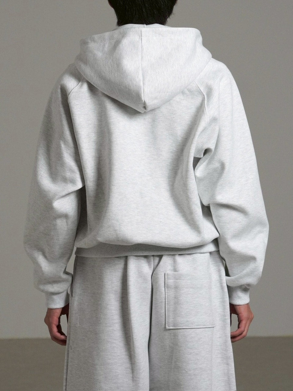 受注制【Chikashitsu +】heavy weight cotton cropped hoodie (3color