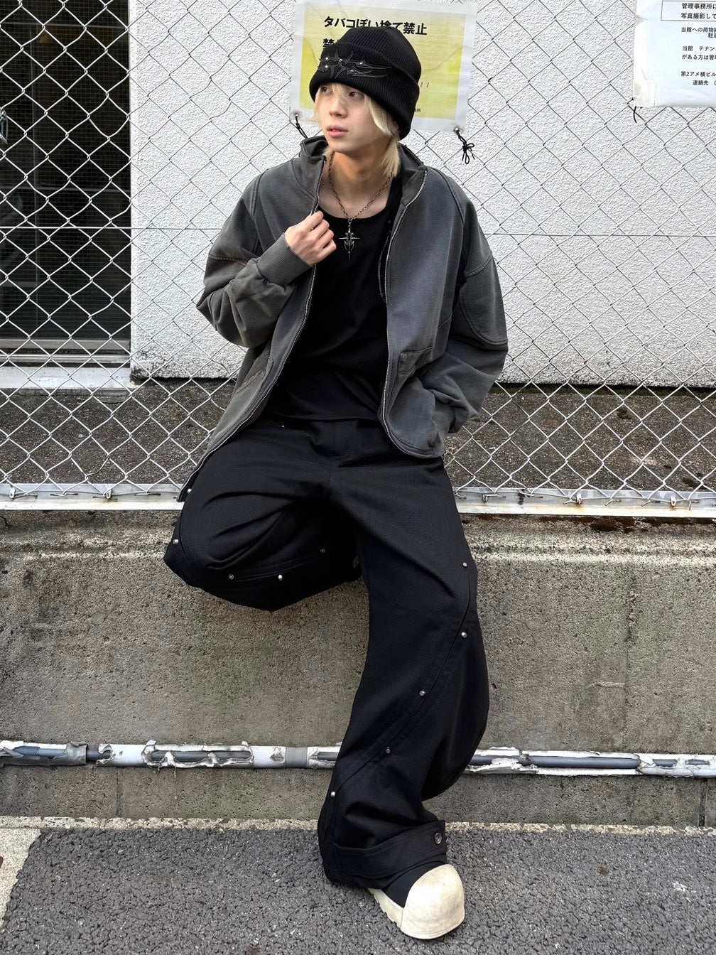 【Never mind the XU】vintage zip up jacket / 【ネバーマインドザエックスユー】ヴィンテージジップアップジャケット (2color)