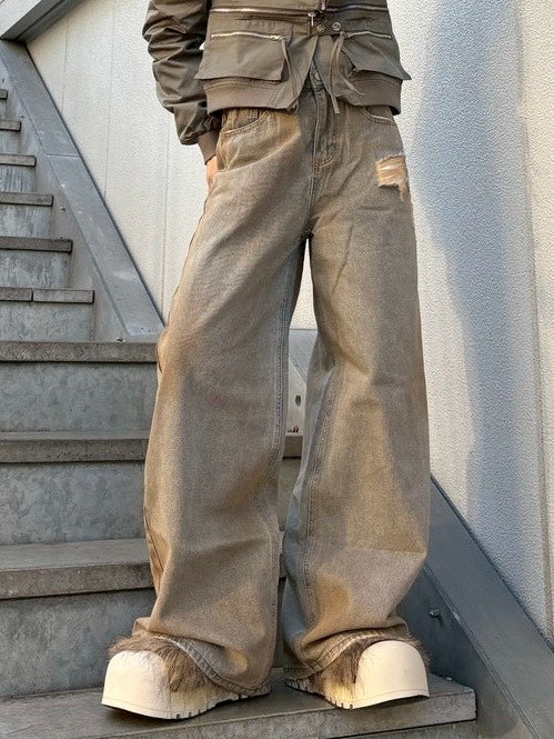 【Never mind the XU】wrap denim pants / 【ネバーマインドザエックスユー】ラップデニムパンツ