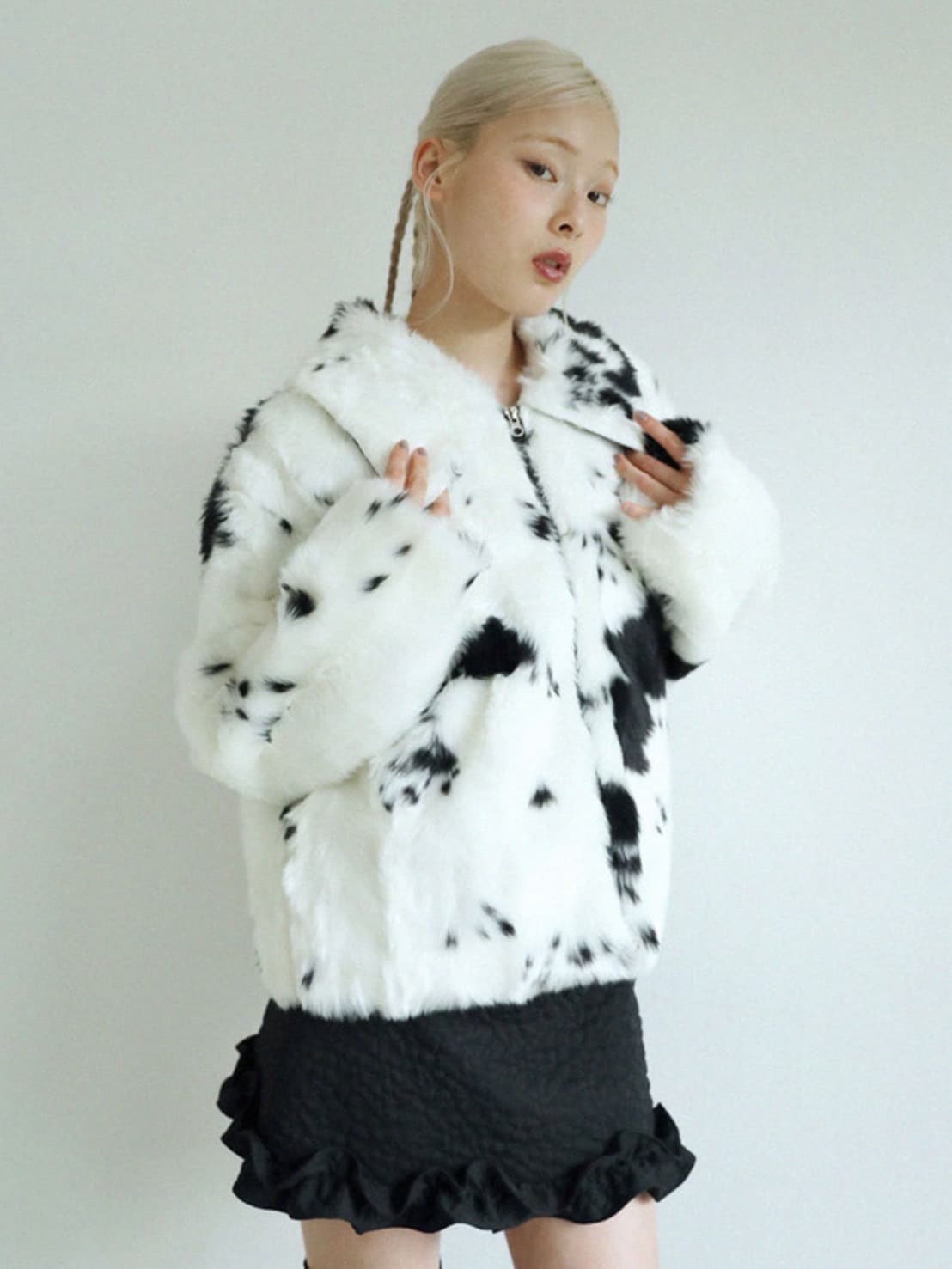 12/21 20:00 再販【Uglyshadow】MILK COW FUR JACKET / 【アグリーシャドウ】ミルクカウファージャケット
