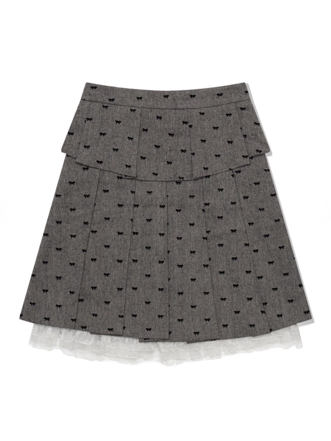 12/21 20:00 再販【Uglyshadow】RIBBON MIDI SKIRT