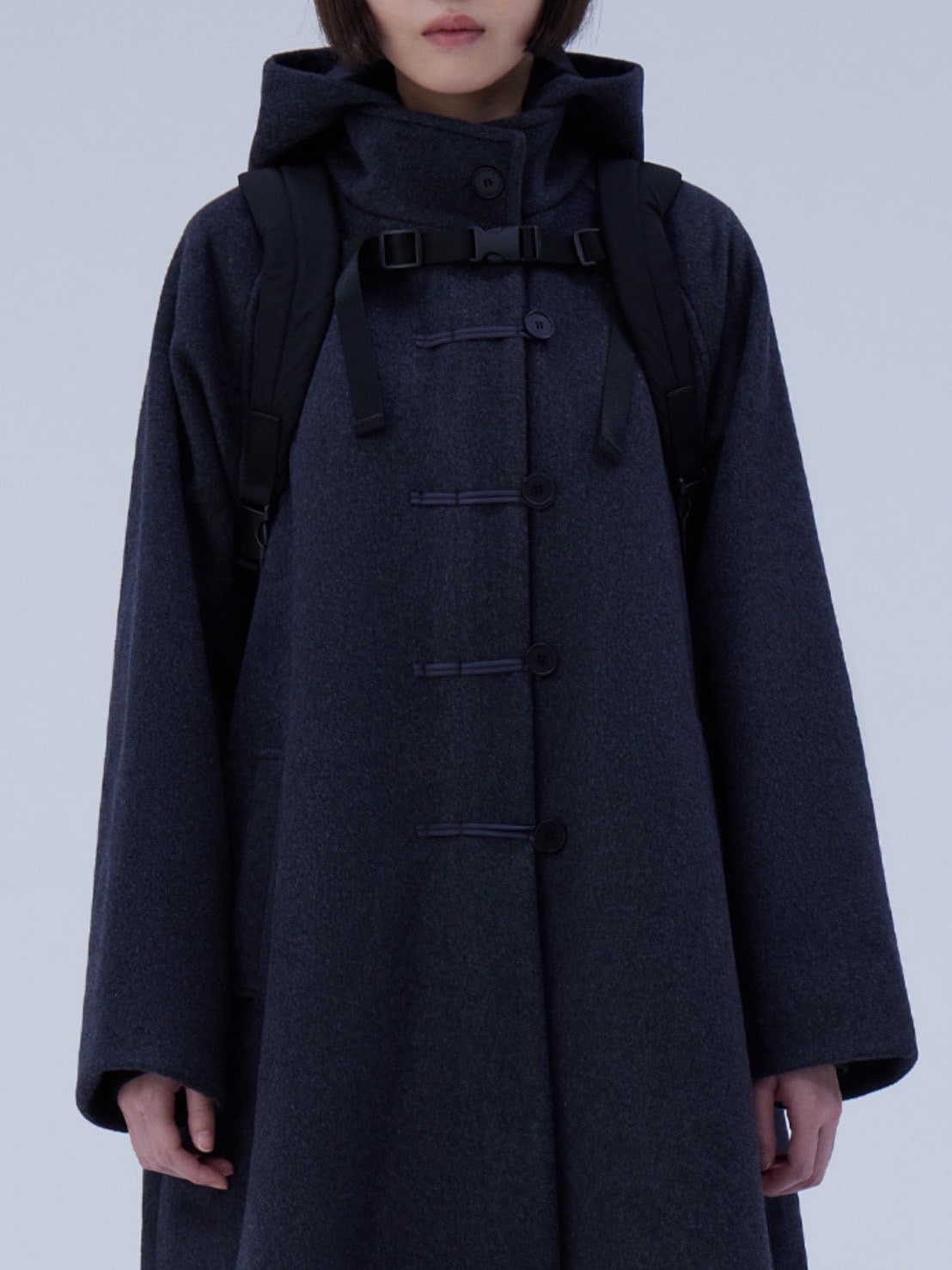 【Miseki seoul】Hoodie long duffle coat
