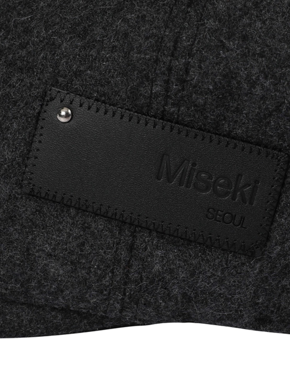 【Miseki seoul】Patch wool hunting cap